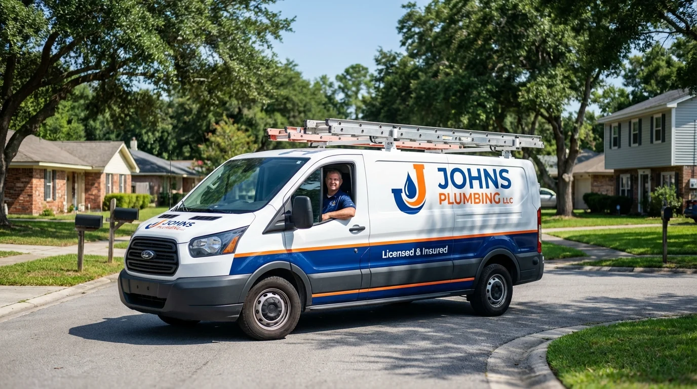 Johns Plumbing LLC service van in Osceola Mills, PA
