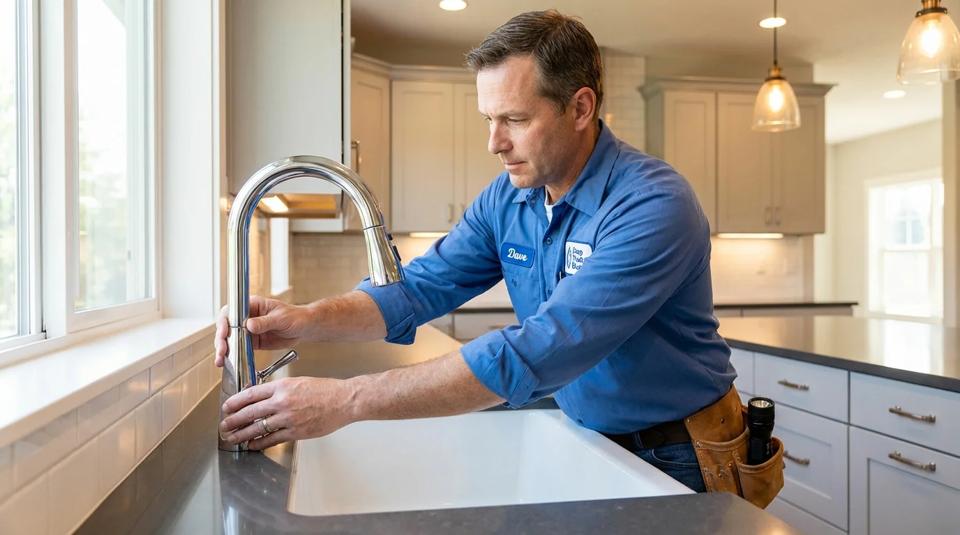 Kitchen faucet installation by Johns Plumbing LLC in Osceola Mills